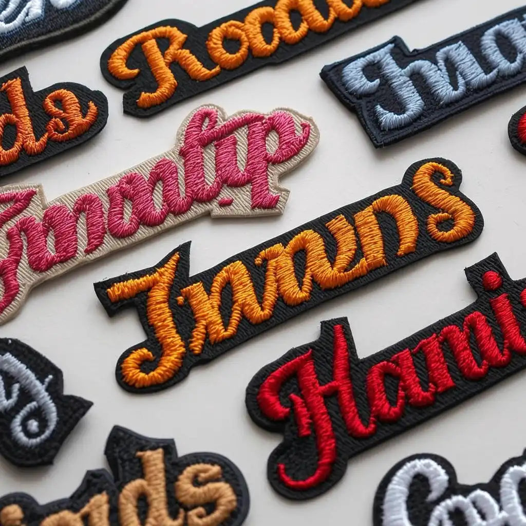 Embroidery name patches