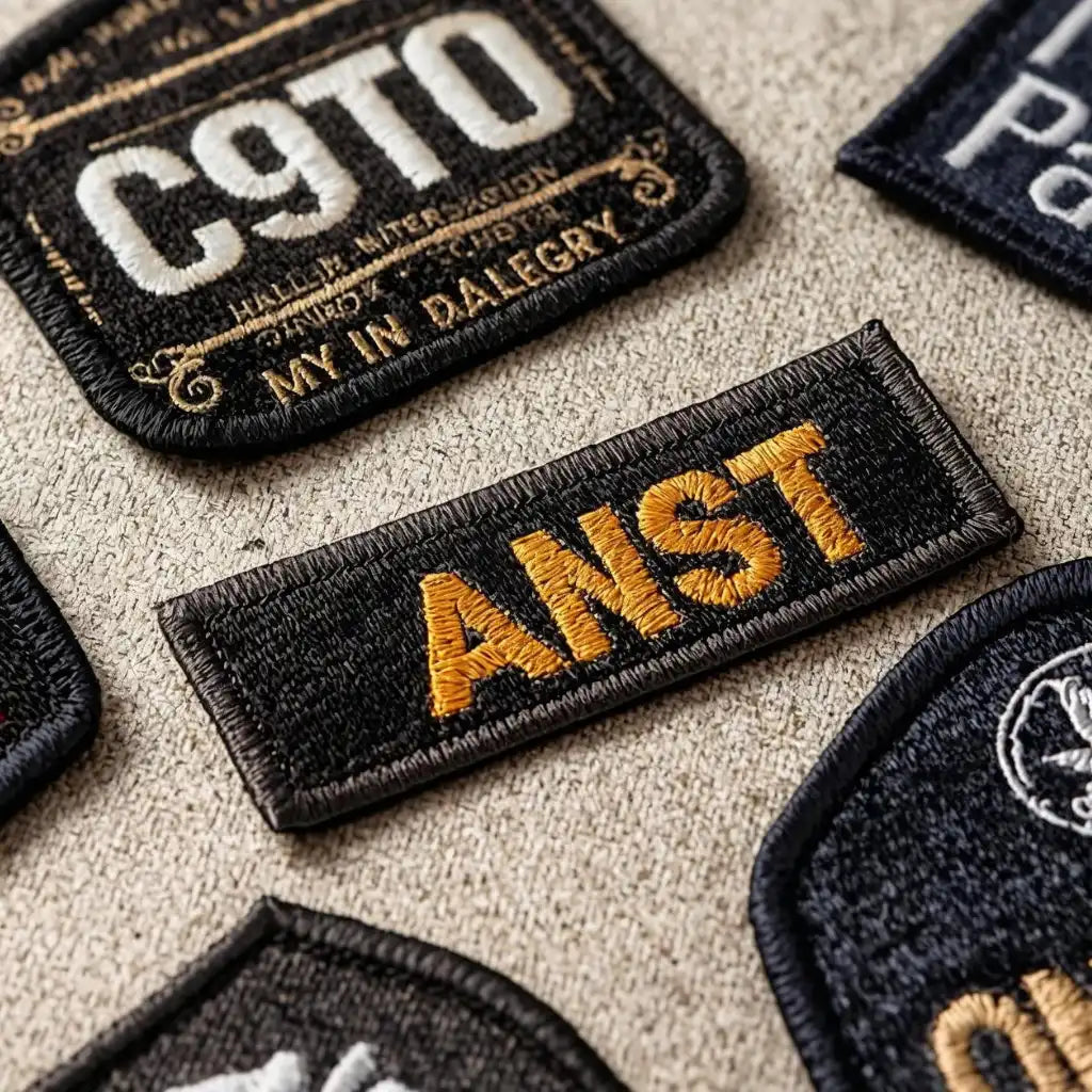 Embroidery name patches