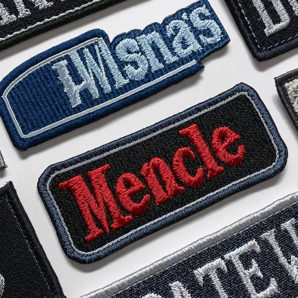 Embroidery name patches