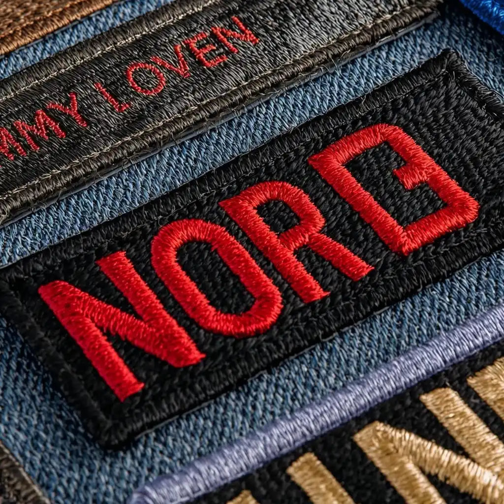 Embroidery name patches